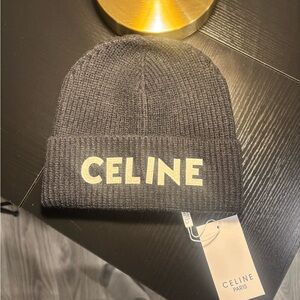 Celine Charcoal Knit Beanie